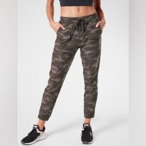 Athleta Farallon Camo Pant Jogger Elastic Waist‎ Pockets 10P
